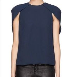 J brand Georgette Cowley cape cap sleeve blouse